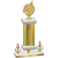 Premium Single Gold Carbon Fiber Victory Volleyball Trophy