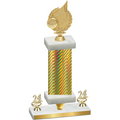 Premium Single Gold Carbon Fiber Year Volleyball Trophy