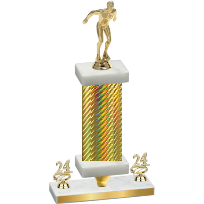 Premium Single Gold Carbon Fiber Year Swimming Trophy
