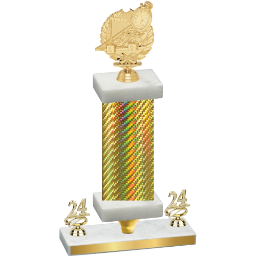 Premium Single Gold Carbon Fiber Year Swimming Trophy
