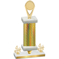 Premium Single Gold Carbon Fiber Fourth Place Insert Trophy