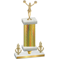 Premium Single Gold Carbon Fiber Victory Cheerleading Trophy