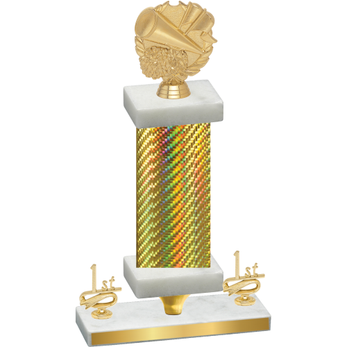 Premium Single Gold Carbon Fiber First Place Cheerleading Trophy