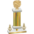 Premium Single Gold Carbon Fiber Victory Cheerleading Trophy