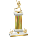 Premium Single Gold Carbon Fiber First Place Lacrosse Trophy