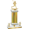 Premium Single Gold Carbon Fiber Year Lacrosse Trophy