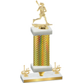 Premium Single Gold Carbon Fiber First Place Lacrosse Trophy