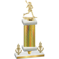 Premium Single Gold Carbon Fiber Victory Lacrosse Trophy