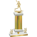 Premium Single Gold Carbon Fiber Year Lacrosse Trophy