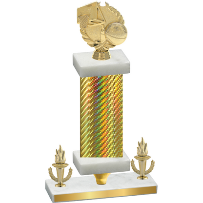 Premium Single Gold Carbon Fiber Victory Basketball Trophy