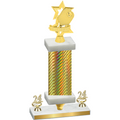 Premium Single Gold Carbon Fiber Year Pickleball Trophy