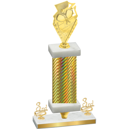 Premium Single Gold Carbon Fiber Third Place Pickleball Trophy