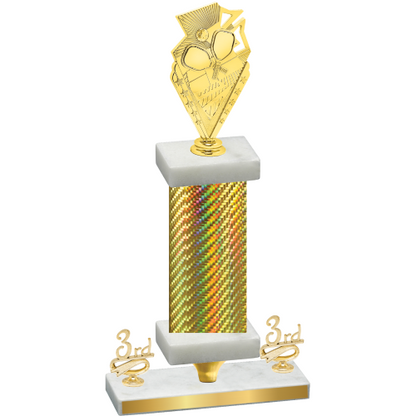 Premium Single Gold Carbon Fiber Third Place Pickleball Trophy