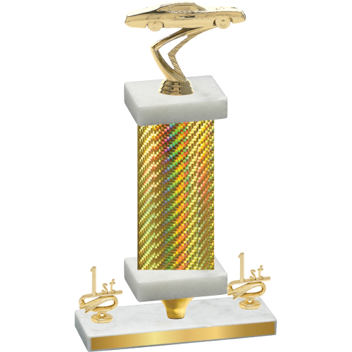 Premium Single Gold Carbon Fiber First Place Cars Trophy