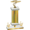 Premium Single Gold Carbon Fiber Second Place Cars Trophy