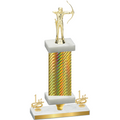 Premium Single Gold Carbon Fiber First Place Archery Trophy