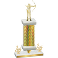 Premium Single Gold Carbon Fiber Third Place Archery Trophy