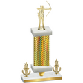 Premium Single Gold Carbon Fiber Victory Archery Trophy