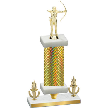 Premium Single Gold Carbon Fiber Victory Archery Trophy