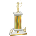 Premium Single Gold Carbon Fiber Year Archery Trophy