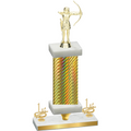 Premium Single Gold Carbon Fiber First Place Archery Trophy