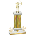 Premium Single Gold Carbon Fiber Second Place Archery Trophy