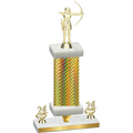 Premium Single Gold Carbon Fiber Year Archery Trophy
