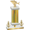 Premium Single Gold Carbon Fiber Victory Fishing Trophy