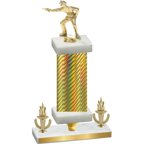 Premium Single Gold Carbon Fiber Victory Shooter Trophy
