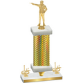 Premium Single Gold Carbon Fiber First Place Shooter Trophy
