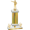 Premium Single Gold Carbon Fiber Fourth Place Shooter Trophy