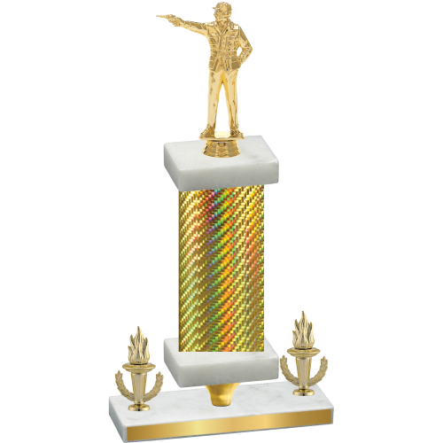 Premium Single Gold Carbon Fiber Victory Shooter Trophy