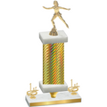 Premium Single Gold Carbon Fiber First Place Skater Trophy