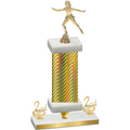 Premium Single Gold Carbon Fiber Second Place Skater Trophy