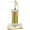 Premium Single Gold Carbon Fiber Fourth Place Skater Trophy