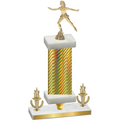 Premium Single Gold Carbon Fiber Victory Skater Trophy