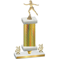 Premium Single Gold Carbon Fiber Year Skater Trophy