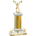 Premium Single Gold Carbon Fiber First Place Weights Trophy