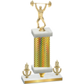 Premium Single Gold Carbon Fiber Victory Weights Trophy