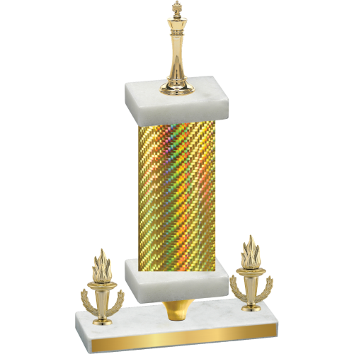 Premium Single Gold Carbon Fiber Victory Chess Trophy