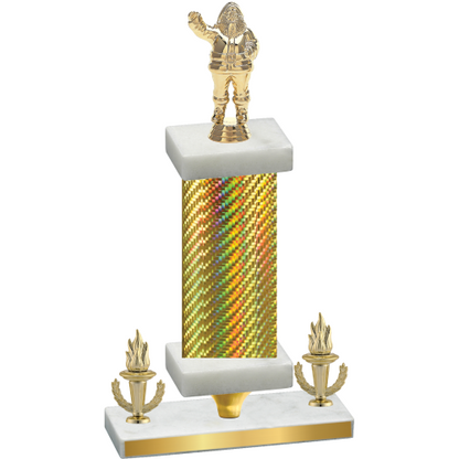 Premium Single Gold Carbon Fiber Victory Holiday Trophy