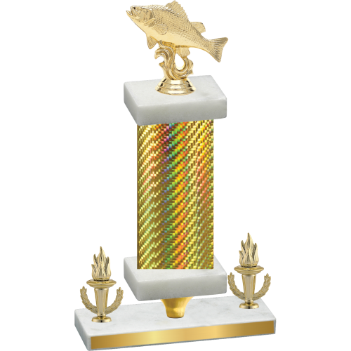 Premium Single Gold Carbon Fiber Victory Fishing Trophy