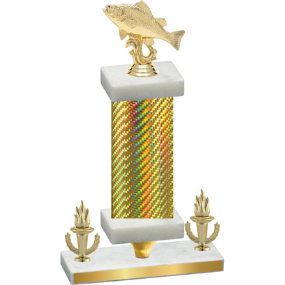 Premium Single Gold Carbon Fiber Victory Fishing Trophy