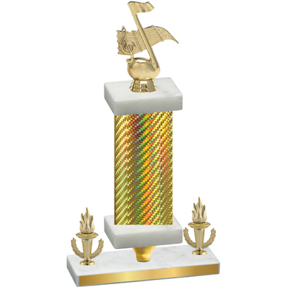 Premium Single Gold Carbon Fiber Victory Music Trophy