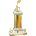 Premium Single Gold Carbon Fiber First Place Golf Trophy