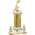Premium Single Gold Carbon Fiber Victory Golf Trophy