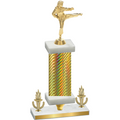 Premium Single Gold Carbon Fiber Victory Karate Trophy
