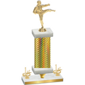 Premium Single Gold Carbon Fiber First Place Karate Trophy