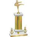 Premium Single Gold Carbon Fiber Victory Karate Trophy