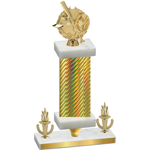 Premium Single Gold Carbon Fiber Victory Baseball Trophy